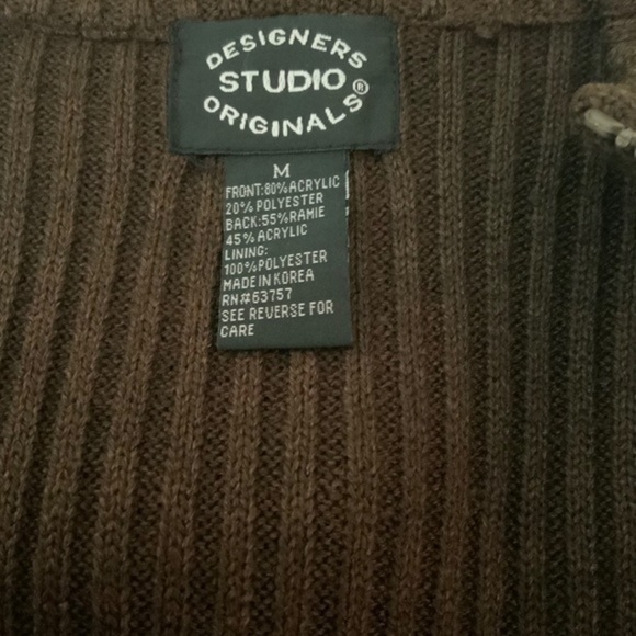 Vintage Designers Originals Faux Fur Zip-Up Vest Brown Size Medium - Picture 8 of 9